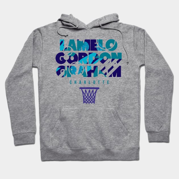 Charlotte Basketball Trio Hoodie by funandgames